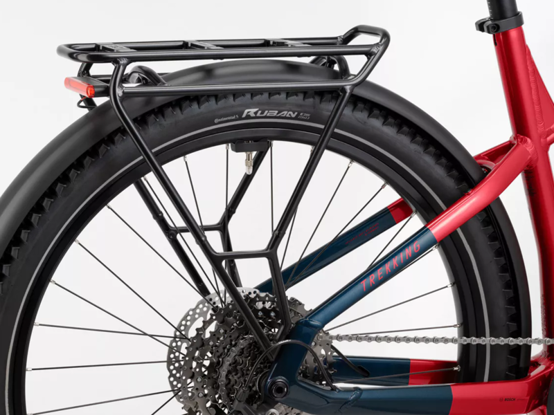 Haibike Trekking 7 Crossbar Hybrid E.Bike - Gloss Juicy Red/ Blue-2