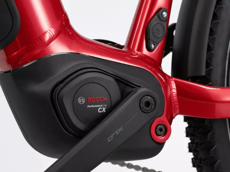 Haibike Trekking 7 Crossbar Hybrid E.Bike - Gloss Juicy Red/ Blue-4