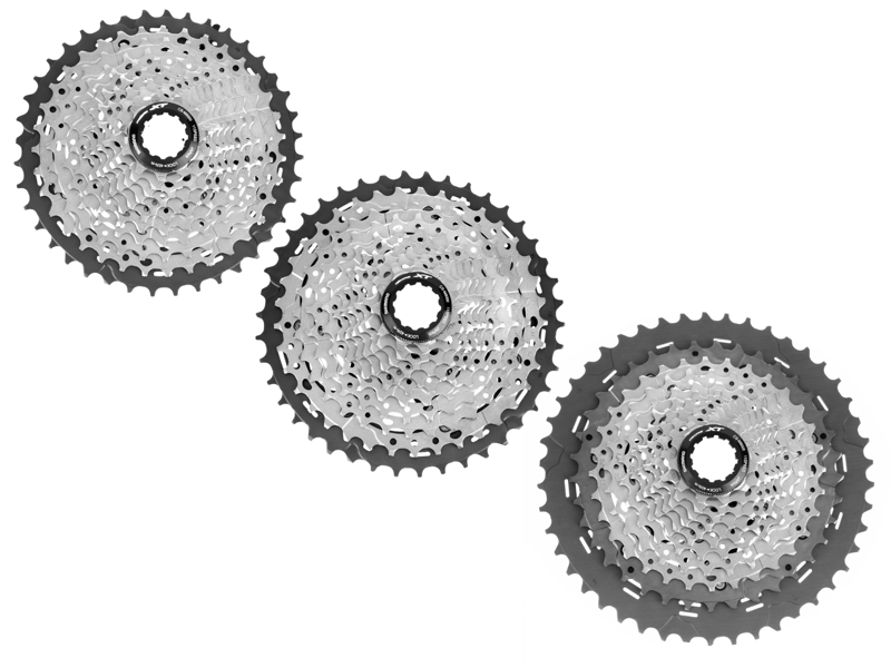 Shimano M8000 XT 11 Speed Cassettes - Silver/ Black