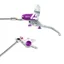 Hope Tech 4 X2 Disc Brake - No Rotor - Silver/Purple