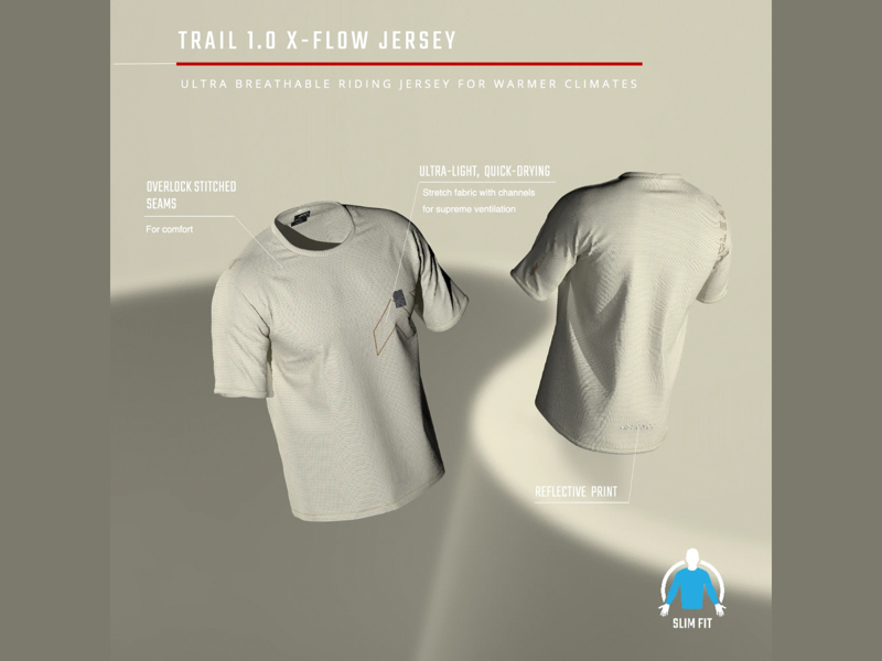 Leatt Jersey MTB Trail X-Flow 1.0 Short Sleeve Jersey - Cream-8