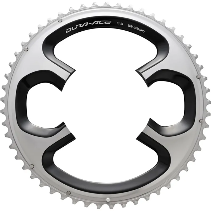 Shimnao FC-9000 Dura Ace Chainring - Silver / Black-2