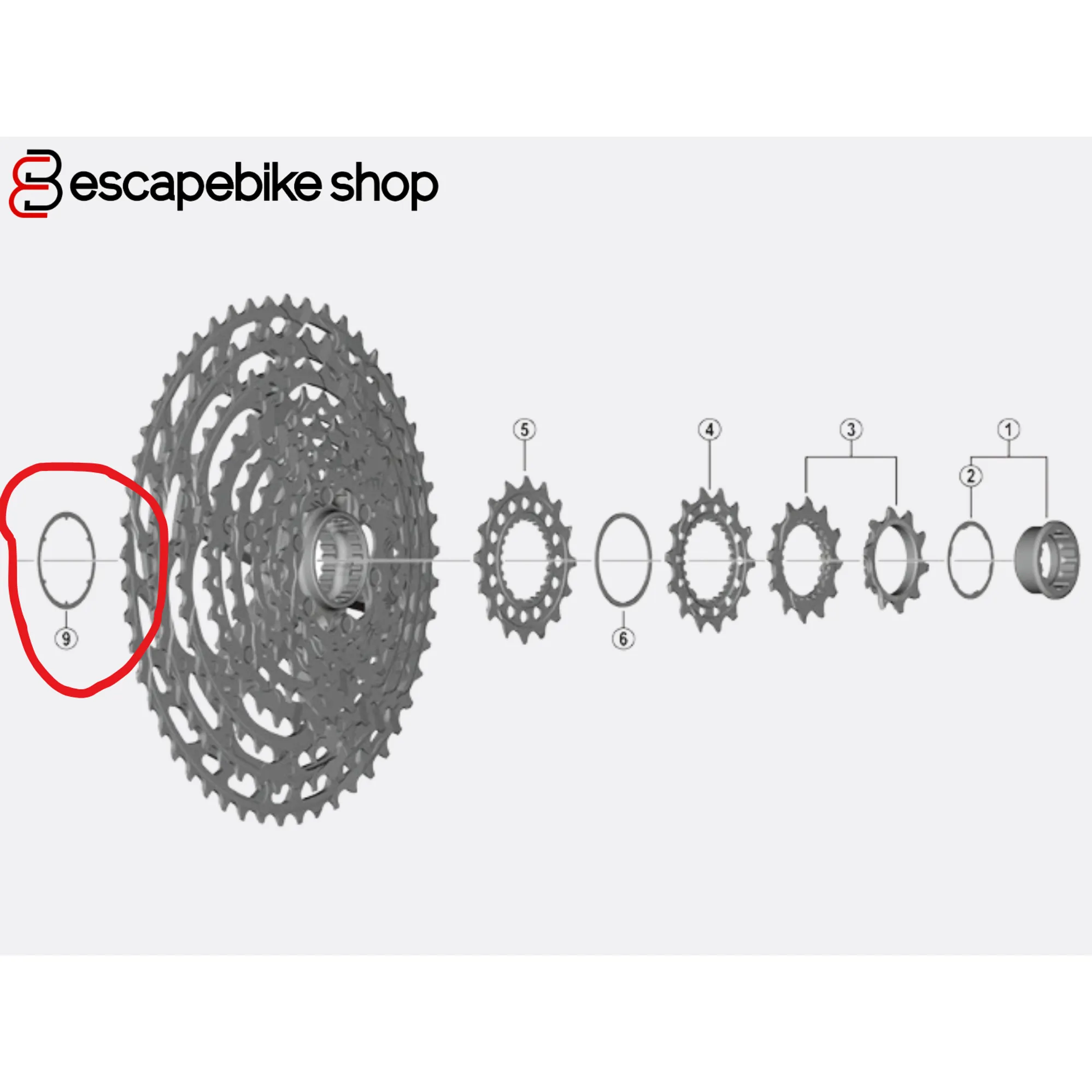 Shimano CS-M9100 Low Spacer 1/4 Y1X401500 - Main Image