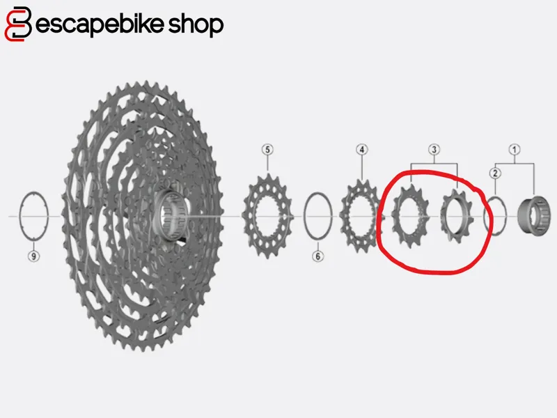 Shimano CS-M9100 Sprocket 10/ 12 Teeth - Silver