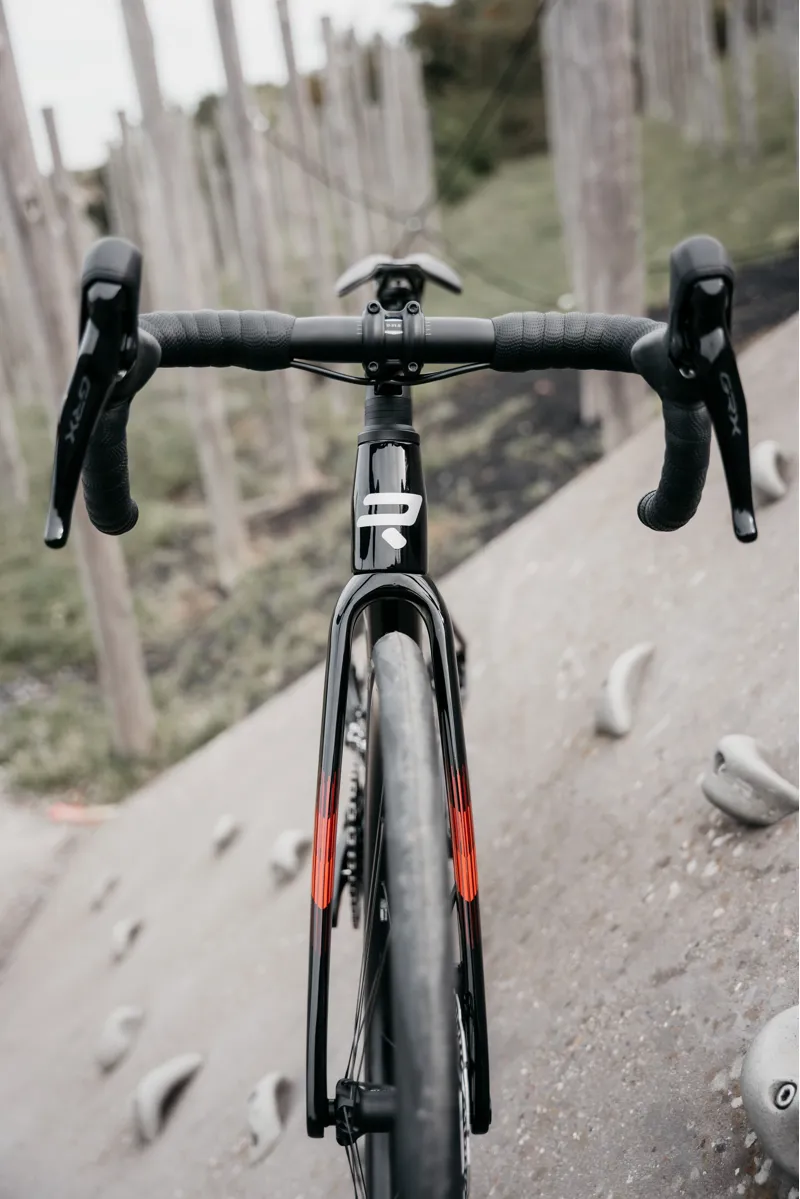 Ridley Yungstr GRX400 2x10 Kids Road Bike - Gloss Black/ Silver/ Red-1