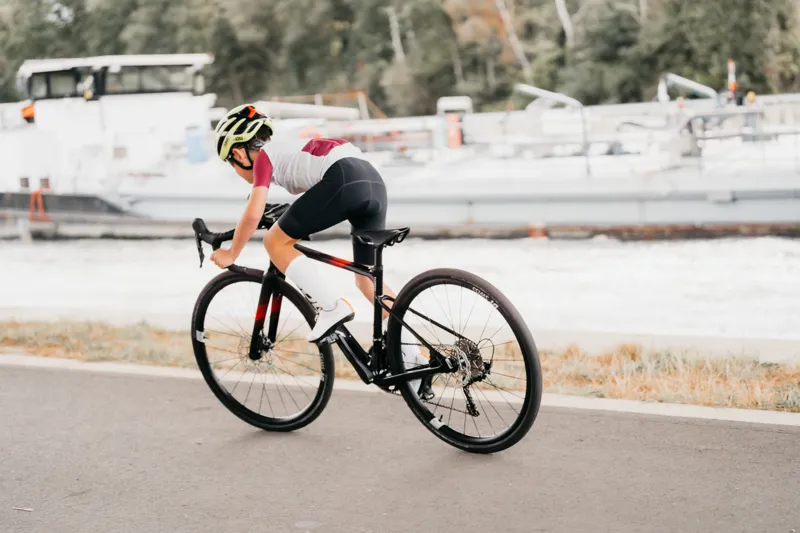 Ridley Yungstr GRX400 2x10 Kids Road Bike - Gloss Black/ Silver/ Red-10