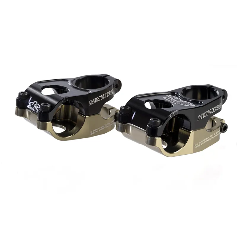 Renthal Duo 31.8mm Clamp Handlebar Stem - Black/ Gold