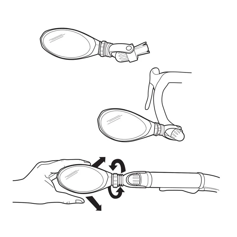 Blackburn Multi Mirror - Handlebar Mounted Rear View Cycle Mirror-4