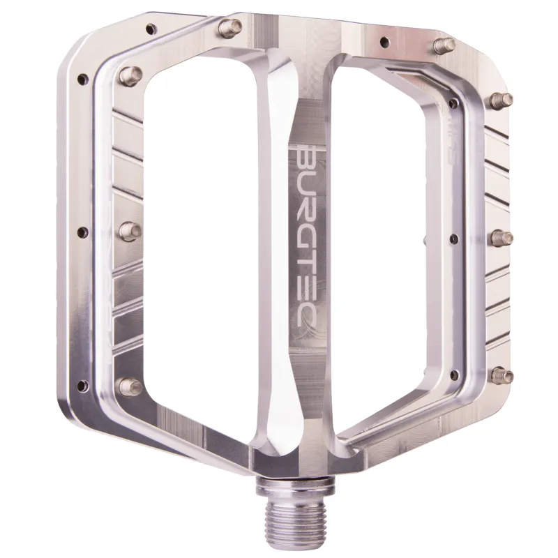 Burgtec Penthouse MK5 Platform Pedals - Rhodium Silver