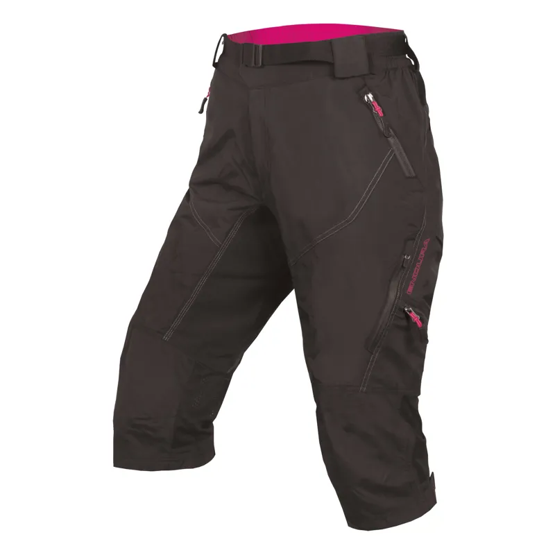 Endura Hummvee Womens 3/4 Shorts II With Liner - Black