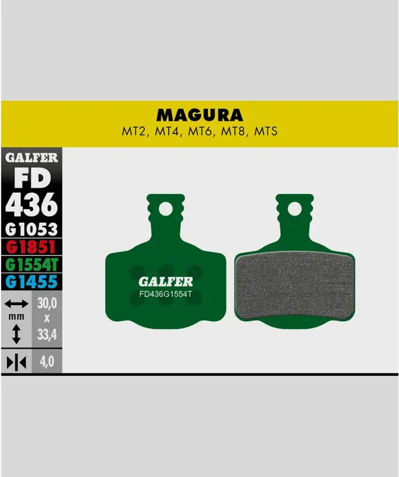 Galfer Pro Bike Disc Brake Pads - Green-13