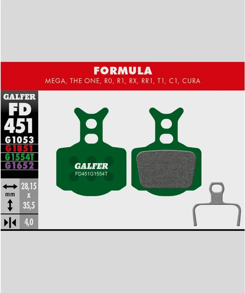 Galfer Pro Bike Disc Brake Pads - Green-12