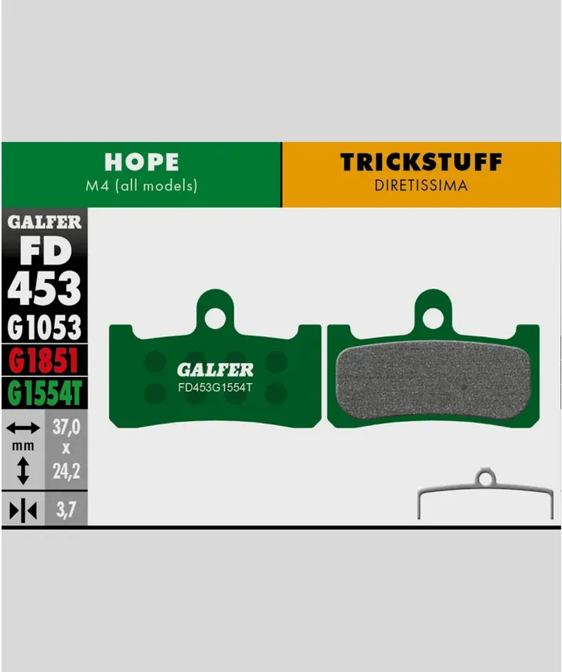 Galfer Pro Bike Disc Brake Pads - Green-10