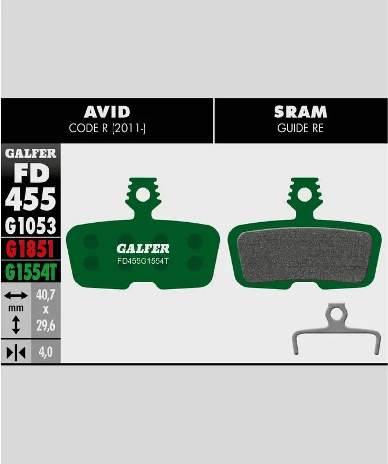 Galfer Pro Bike Disc Brake Pads - Green-9