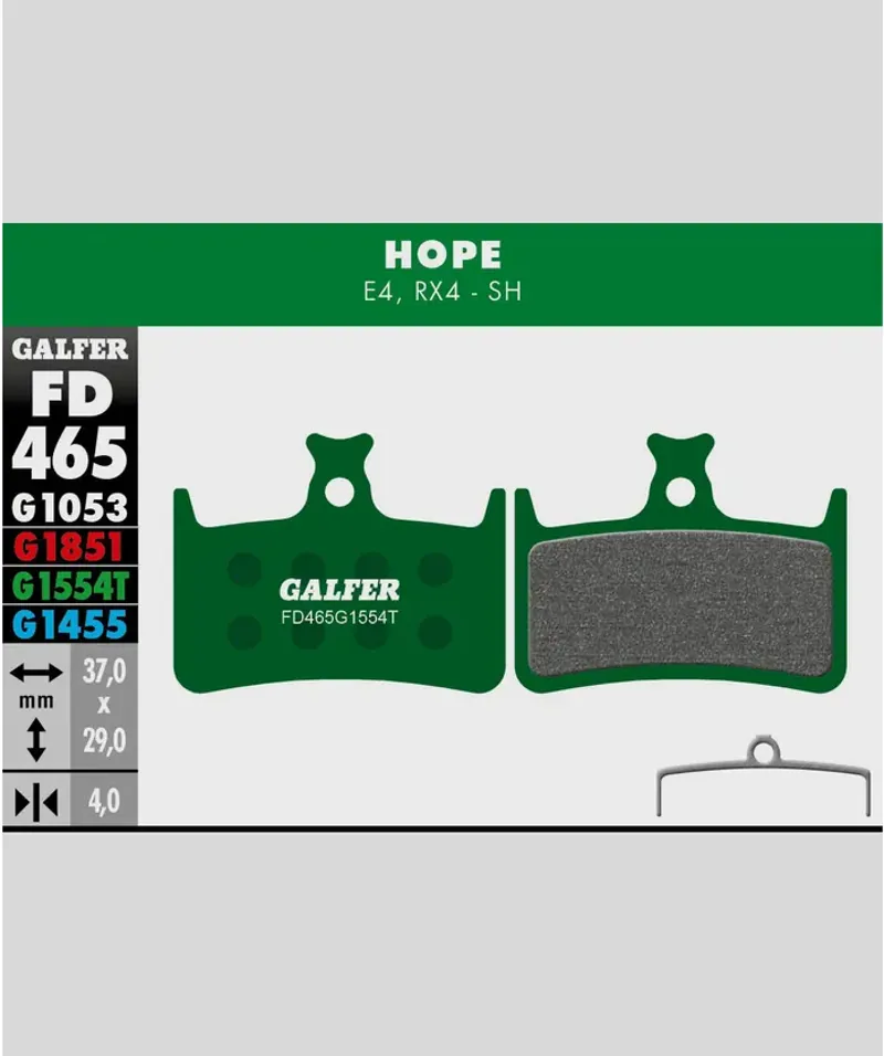 Galfer Pro Bike Disc Brake Pads - Green-8