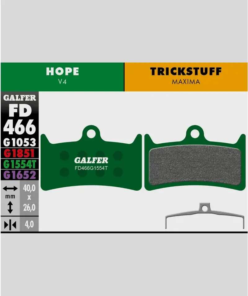 Galfer Pro Bike Disc Brake Pads - Green-7