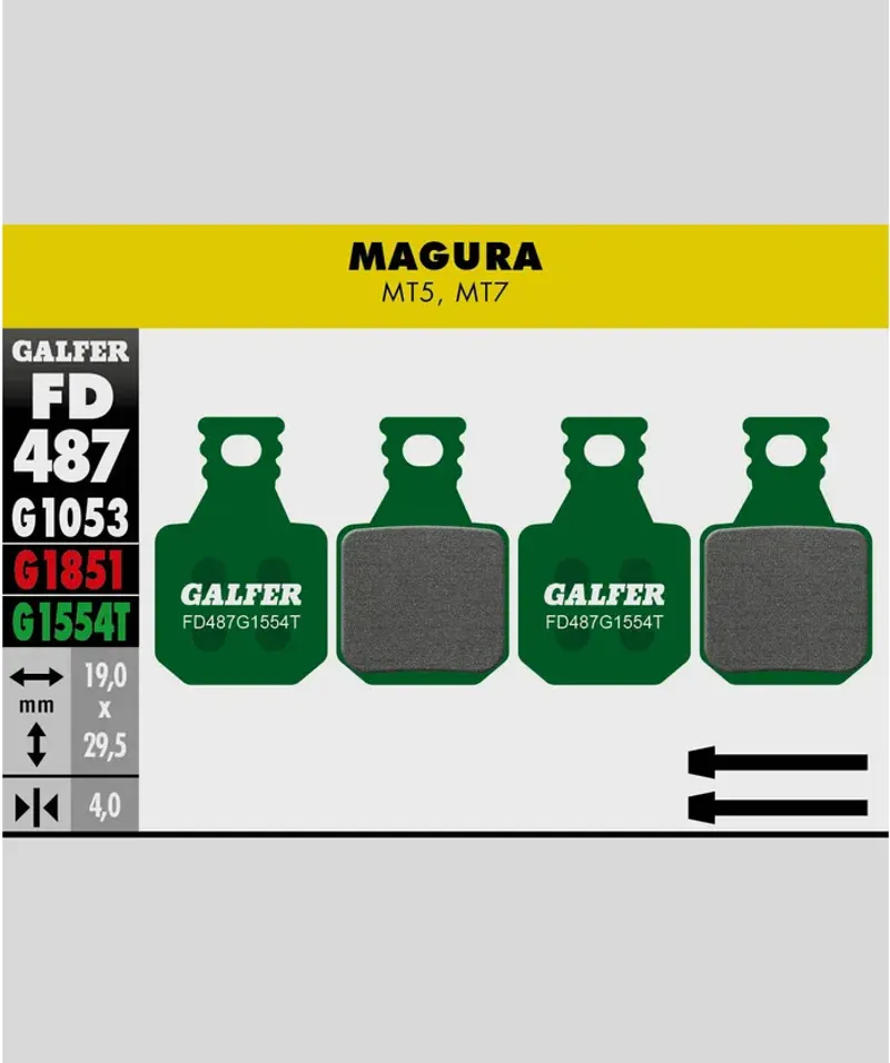 Galfer Pro Bike Disc Brake Pads - Green-5