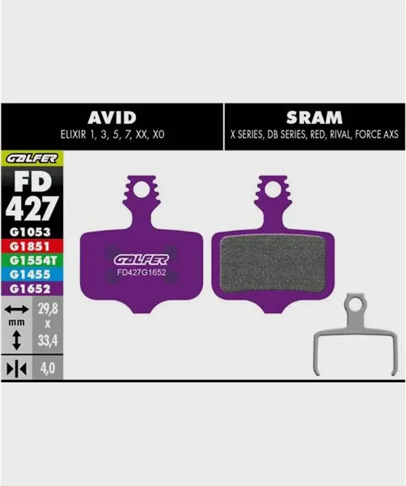 Galfer E-Bike Disc Brake Pads - Purple-13