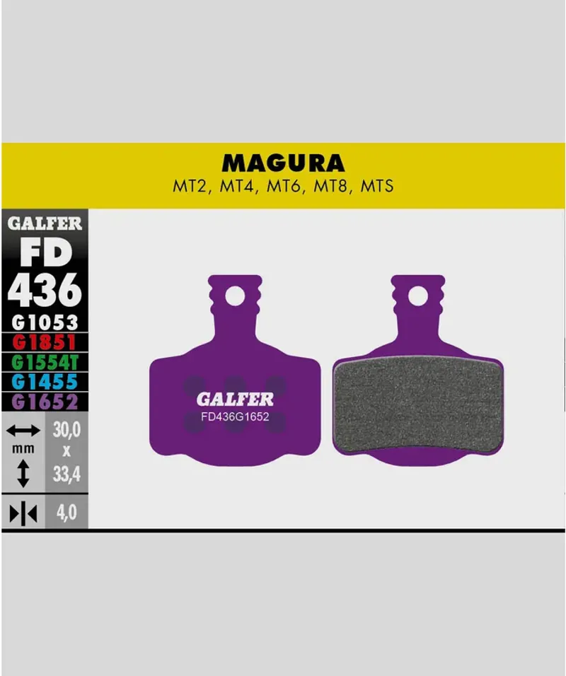 Galfer E-Bike Disc Brake Pads - Purple-12
