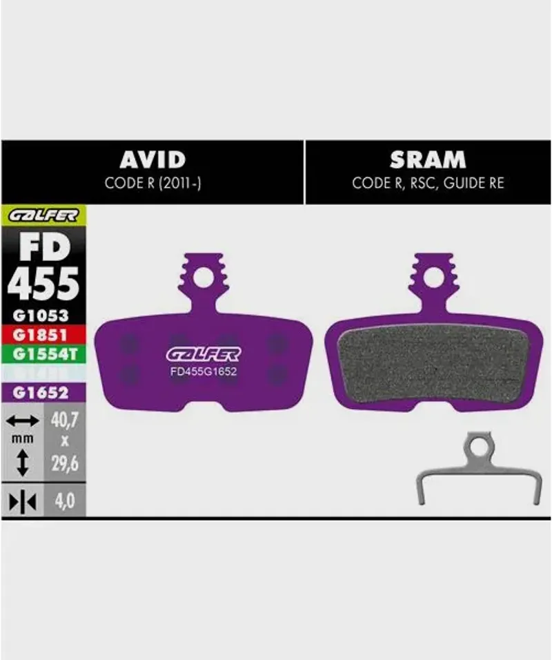 Galfer E-Bike Disc Brake Pads - Purple-9