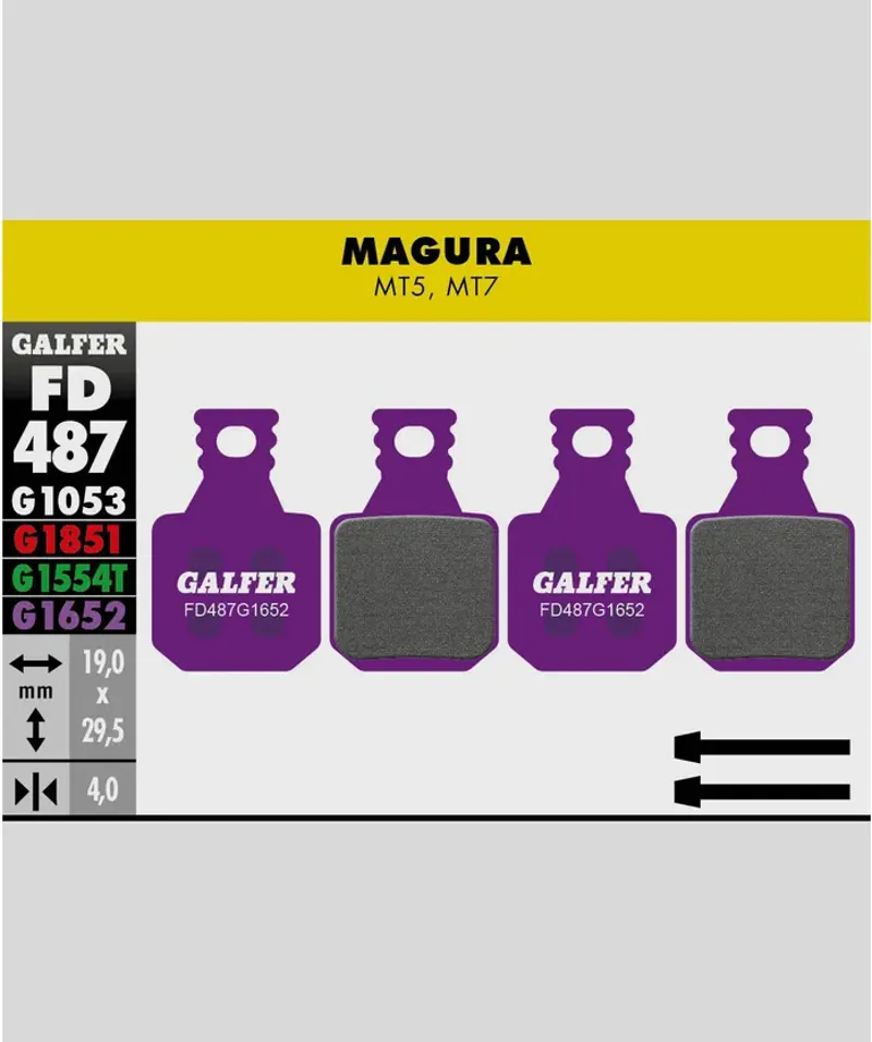 Galfer E-Bike Disc Brake Pads - Purple-5