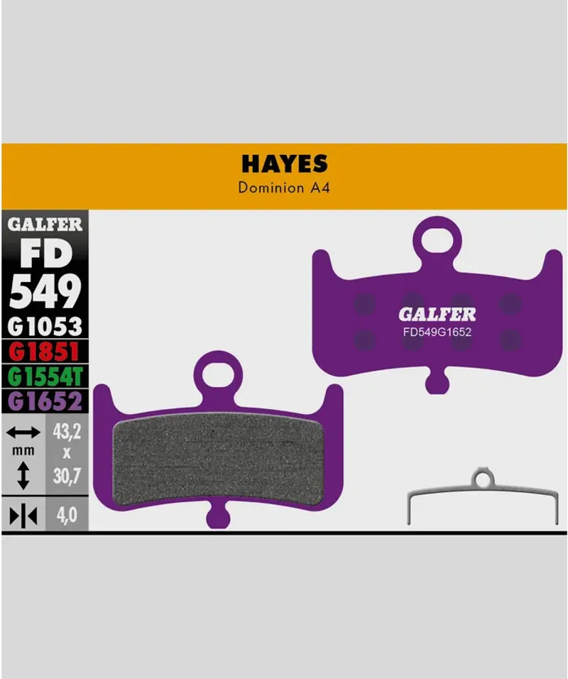 Galfer E-Bike Disc Brake Pads - Purple-2