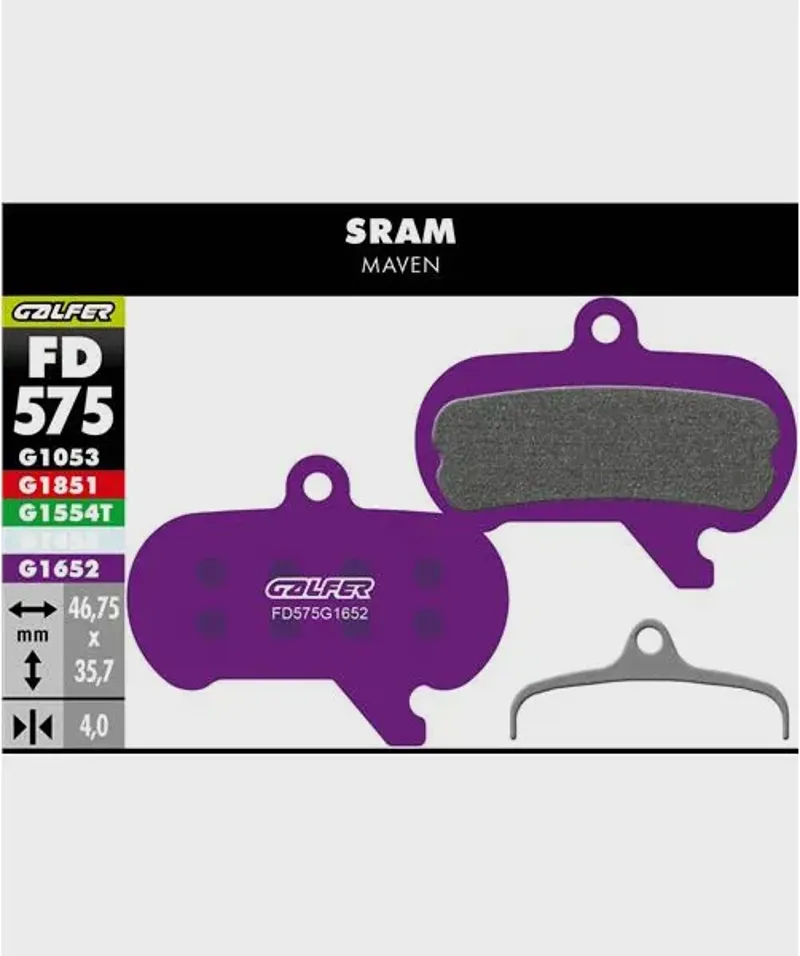 Galfer E-Bike Disc Brake Pads - Purple-1