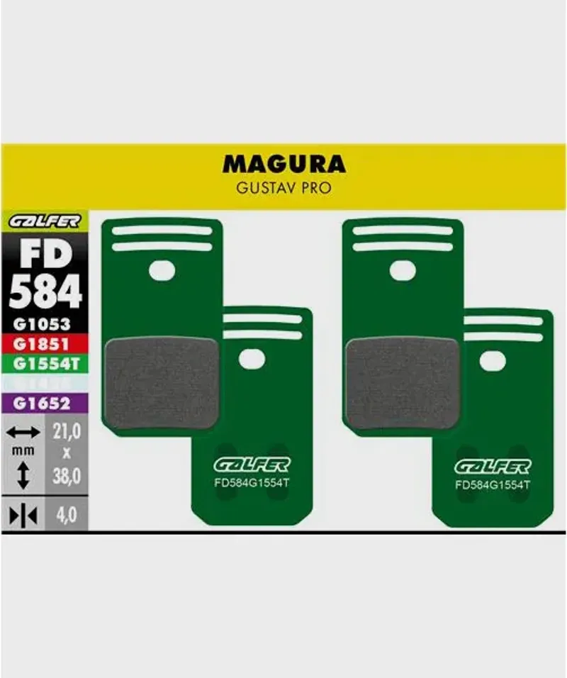 Galfer Pro Bike Disc Brake Pads - Green