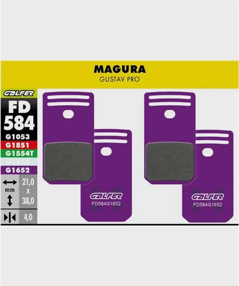 Galfer E-Bike Disc Brake Pads - Purple