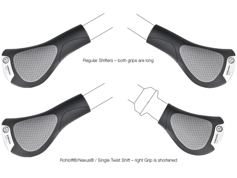 Ergon GC1 Ergonomic Grips - Black/ Grey-2