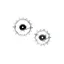 Hope 16/14T Jockey Wheels For SRAM Eagle T-Type - Pair - Silver