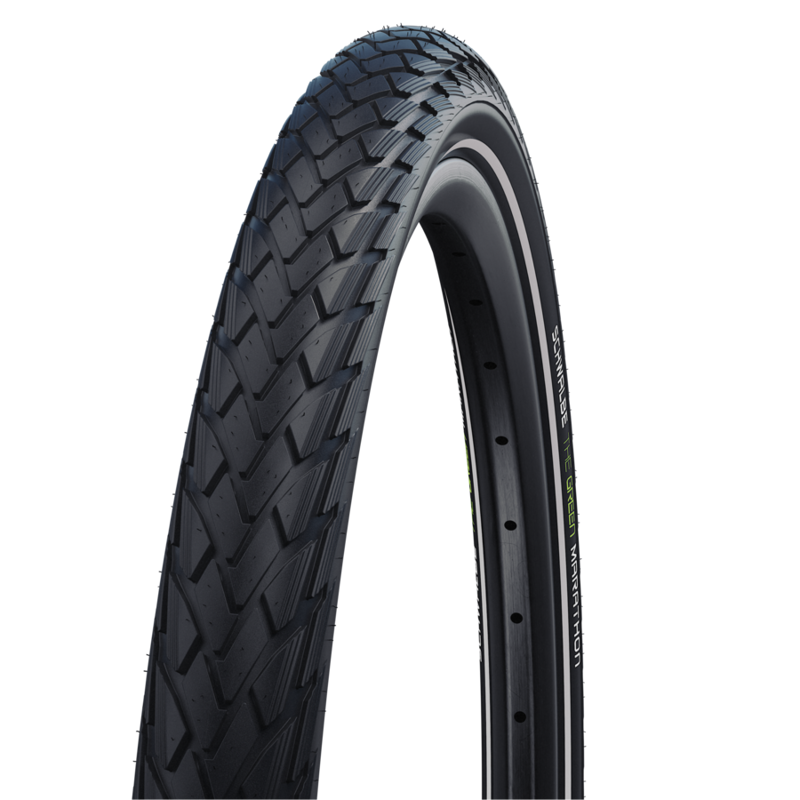 Schwalbe Green Marathon Hybrid Tyres - Black Reflective