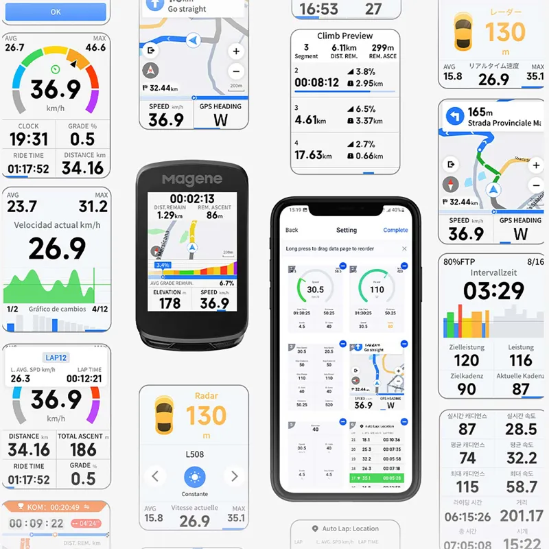 Magene C606 V2 Smart GPS Bike Computer - Black-2