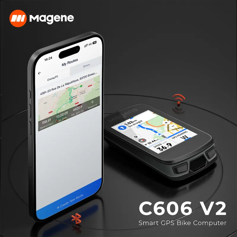 Magene C606 V2 Smart GPS Bike Computer - Black-4