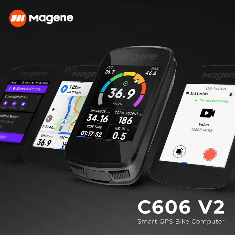 Magene C606 V2 Smart GPS Bike Computer - Black-5