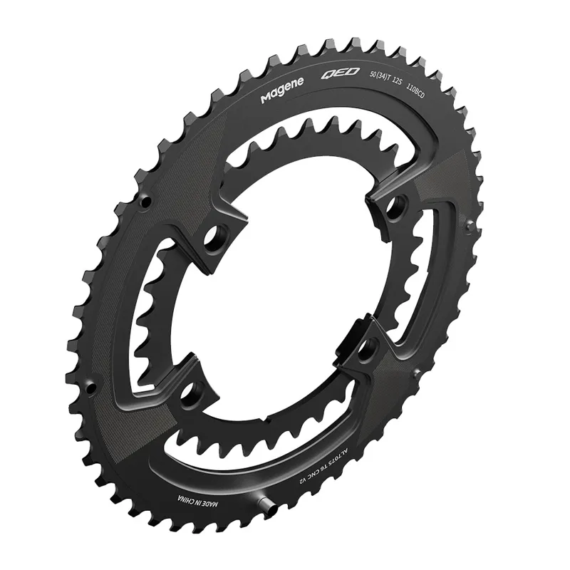 Magene QED Split Chainrings 104 BCD 4 Bolt Asymmetric-  Black-1