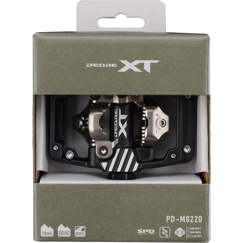 Shimano Deore XT M8220 Trail SPD Clipless Pedals - Black-5