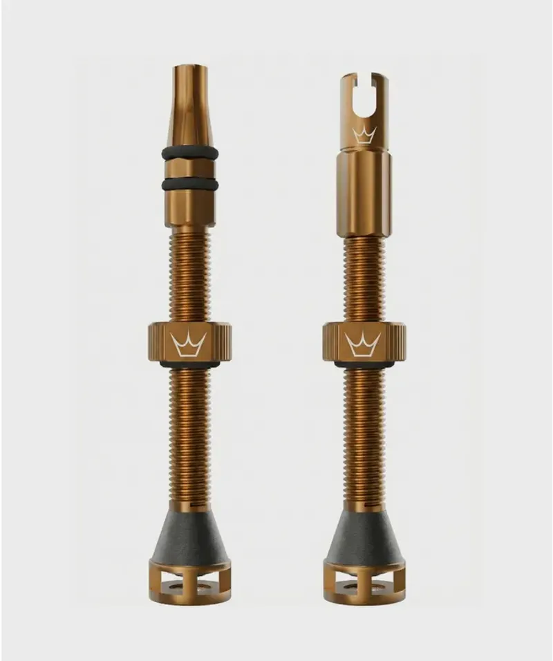Peaty's Holeshot Fast Flow Tubeless Valves in Brown-2