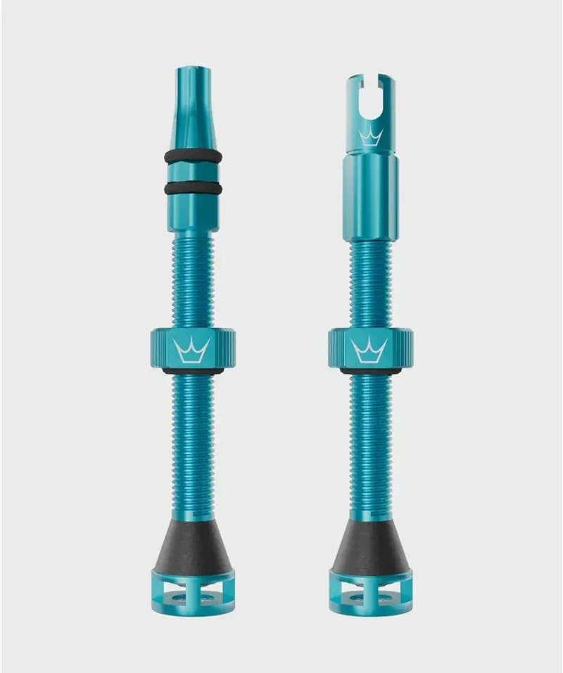 Peaty's Holeshot Fast Flow Tubeless Valves - Turquoise Blue-1