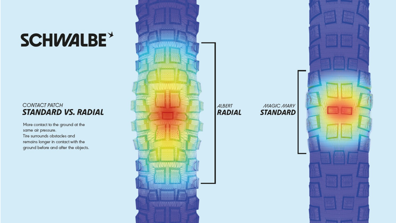 Schwalbe Albert Radial Gravity Pro Folding EVO TLR Tyres - Black-3