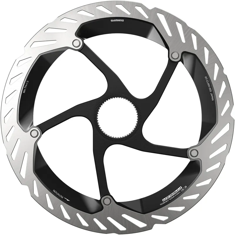 Shimano RT-CL900 IceTec Frezza Internal Fit Disc Brake Rotors - Black/ Silver-3
