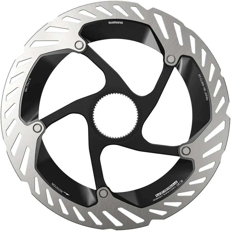 Shimano RT-CL900 IceTec Frezza Internal Fit Disc Brake Rotors - Black/ Silver-2