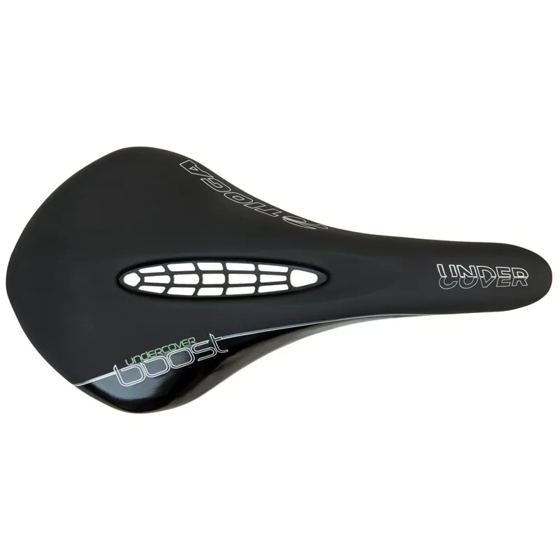 Tioga Undercover Boost Saddle - Titanium Rail -  Black