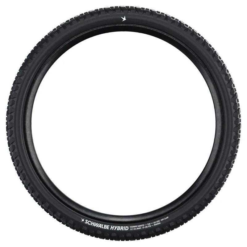 Schwalbe Hybrid Johnny Watts Radial TLR Tyres - Black/ Black-1