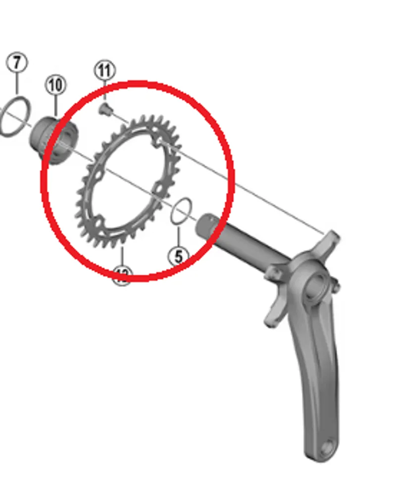 Shimano FC-M510-1 Chainring - Black