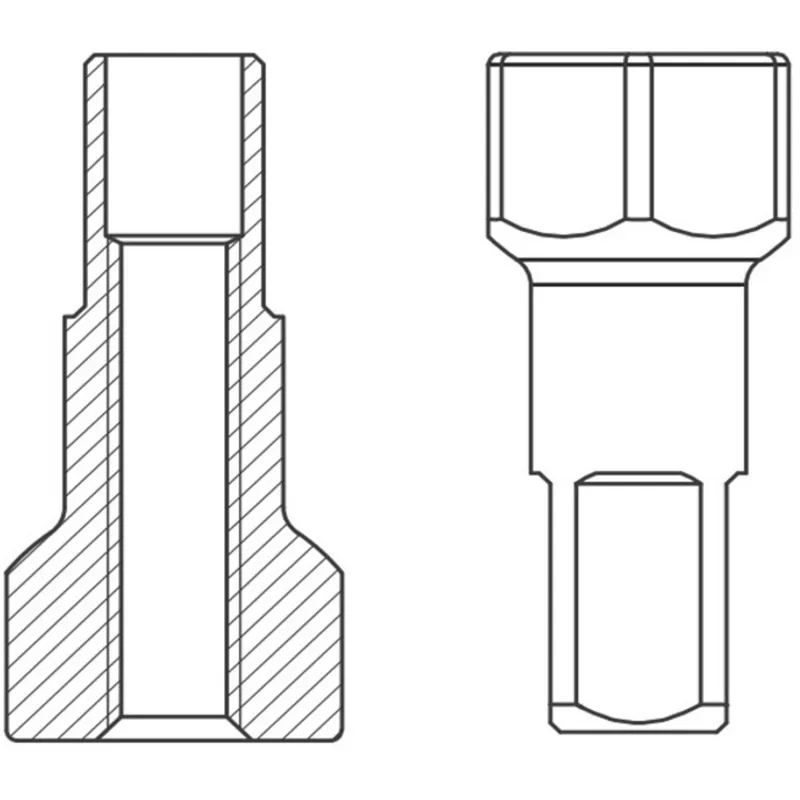 DT Swiss Pro Head Flat Hex Alloy Spoke Nipples - 2.00x13mm - Black-2