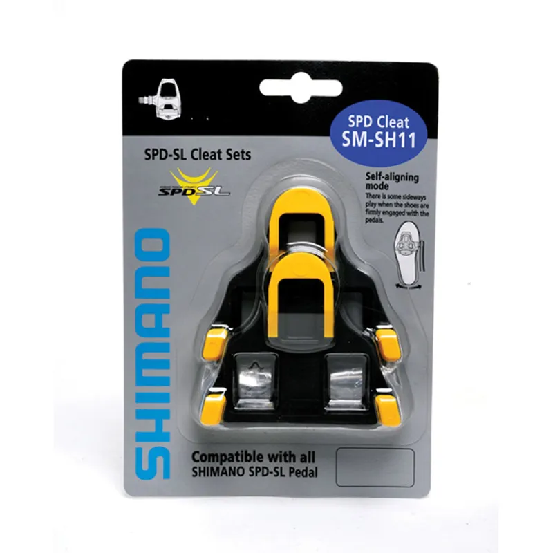 Shimano SM-SH11 Cleat SPD-SL : 6deg Float :- Yellow