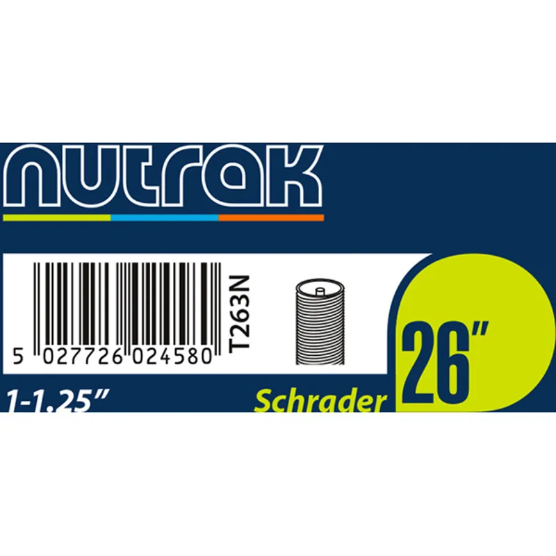 Nutrak Innertube - 26 Inch Wheels - Black-2