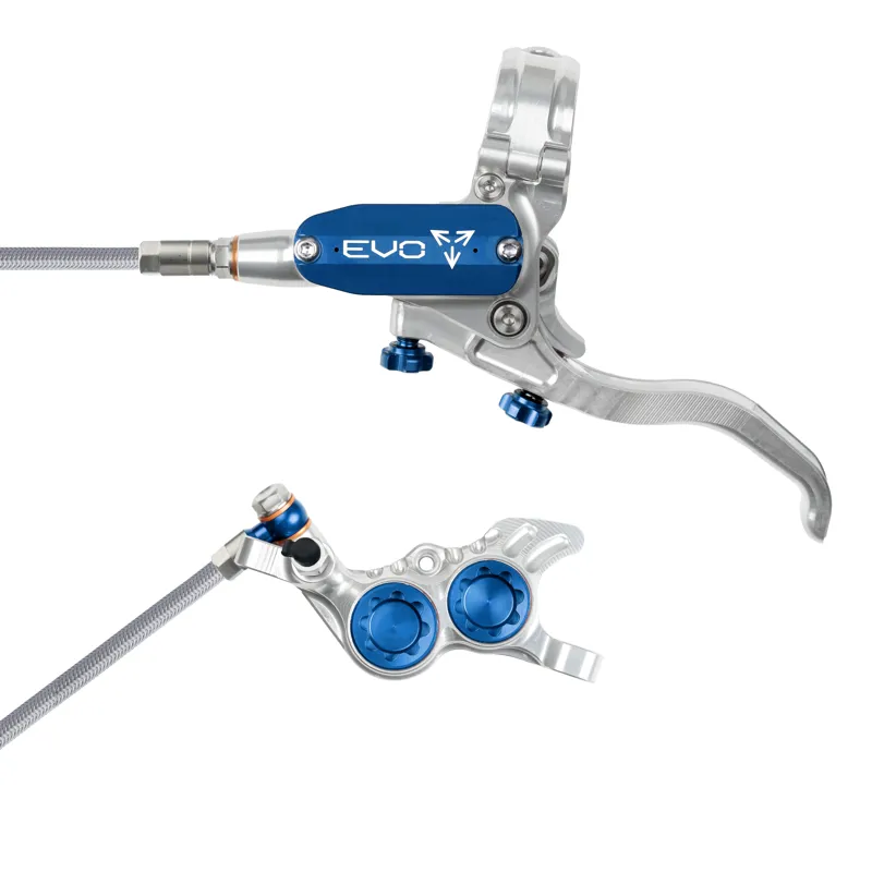 Hope Tech 4 Evo GR4 Disc Brakes - Silver / Blue-2