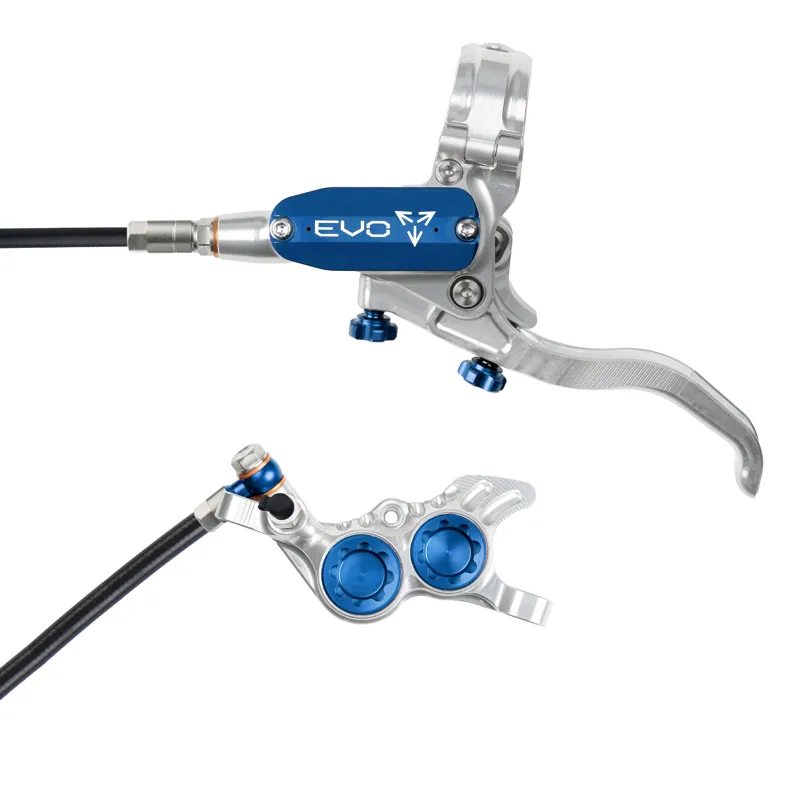 Hope Tech 4 Evo GR4 Disc Brakes - Silver / Blue-1